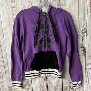 RARE Abbey Dawn Avril Lavigne Purple Graphic Hoodie